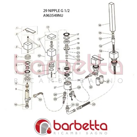 NIPPLE G 1/2 CUBIC IDEAL STANDARD A963549NU
