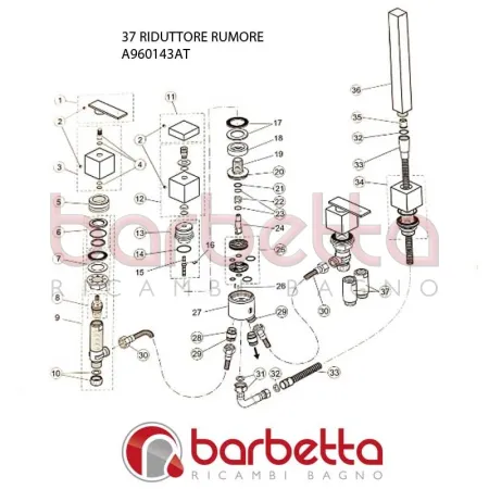 RIDUTTORE RUMORE CUBIC IDEAL STANDARD A960143AT