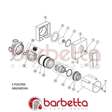 PIASTRA CUBIC IDEAL STANDARD A860485AA