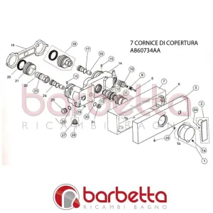 CORNICE COPERTURA CUBIC IDEAL STANDARD A860734AA