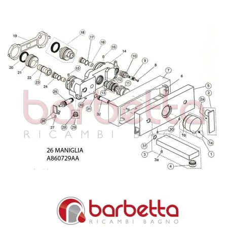 MANIGLIA CUBIC IDEAL STANDARD A860729AA