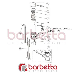 CAPPUCCIO CROMATO GEOMETRY IDEAL STANDARD F960111AA