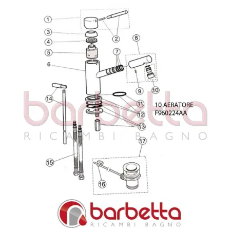 AERATORE GEOMETRY IDEAL STANDARD F960224AA