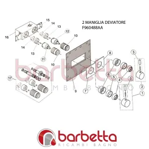 MANIGLIA DEVIATORE GEOMETRY IDEAL STANDARD F960488AA
