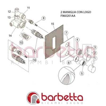 MANIGLIA CON LOGO GEOMETRY IDEAL STANDARD F960201AA