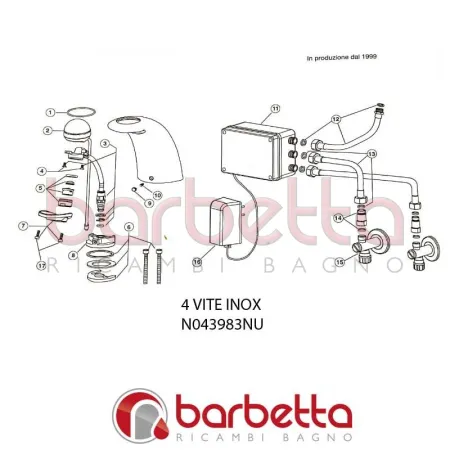 VITE INOX NEUTRO QUANTUM IDEAL STANDARD N043983NU