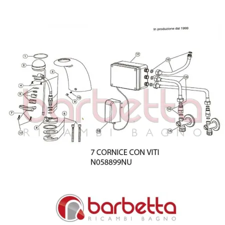 CORNICE CON VITI NEUTRO QUANTUM IDEAL STANDARD N058899NU