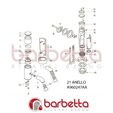 ANELLO SADLER IDEAL STANDARD A960247AA