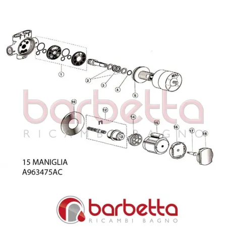 MANIGLIA VARIE IDEAL STANDARD A963475AC