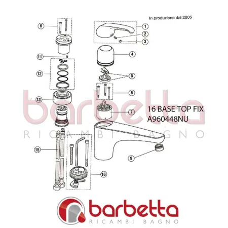 BASE TOP FIX CERAVIE IDEAL STANDARD A960448NU