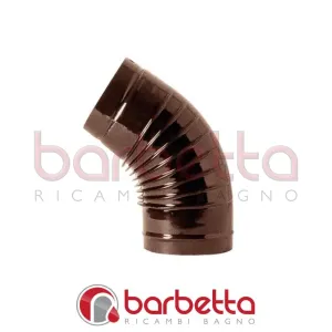 GOMITO SMALTATO 45° D. mm 120 - 45° - col. marrone