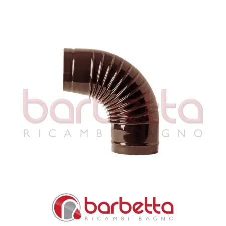 GOMITO SMALTATO 90° D. mm 130 - 90° - col. marrone