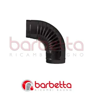GOMITO SMALTATO 90° D. mm 120 - 90° - col. nero