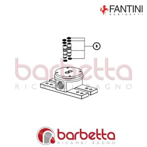 COPPIA PERNI PER O'RING CON CORPO INCASSO MILANO FANTINI 90009847