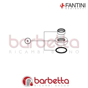 ANELLO DI BASE CON O'RING E COPRIVITONE MILANO FANTINI 90009936