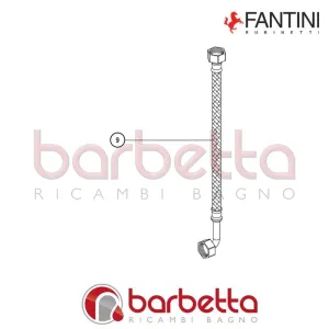 FLESSIBILE INOX F 1/2 - F 1/2 CON CURVA CM 30 MILANO FANTINI 90009646