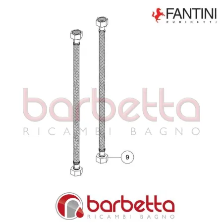 FLESSIBILE DI ALIMENTAZIONE F3/8"XF3/8" CM 50 MILANO FANTINI 90008664