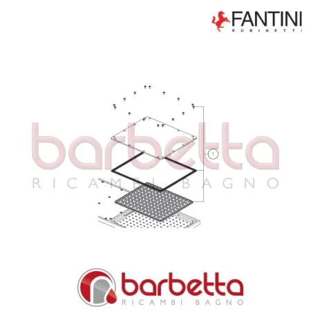 MEMBRANA CON GUARNIZIONE E VITI PER SOFFIONE MILANO STAINLESS STEEL FANTINI 90009691