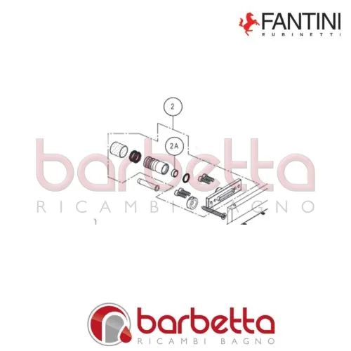 PERNO CON O'RING PER SOFFIONE MILANO STAINLESS STEEL FANTINI 90009816