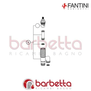 PIANTANA LAVABO CON VITONE CERAMICO SINISTRO MARE FANTINI 90009648