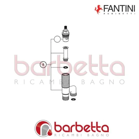 PIANTANA LAVABO CON VITONE CERAMICO SINISTRO MARE FANTINI 90009648