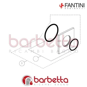 PIASTRA CON DUE O'RING PER RUBINETTO D'ARRESTO AR/38 FANTINI 90009523