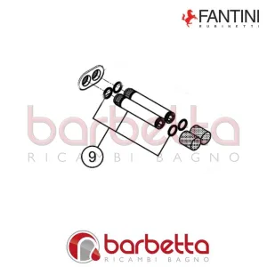 COPPIA PERNI FISSAGGI BOCCA CON O'RING AR/38 FANTINI 90009381