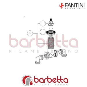 RUBINETTO BORDO VASCA SINISTRO AR/38 FANTINI 90009650