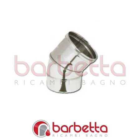 GOMITO A 45° PER CANNE FUMARIE D. 140 mm