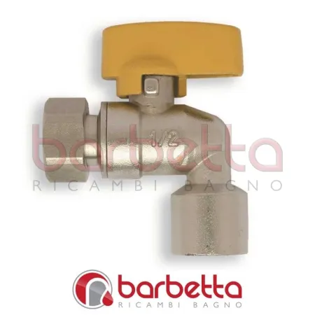 RUBINETTI SFERA SQUADRA PER GAS F 1/2" x F 1/2" GIREVOLE 653001OS1/2
