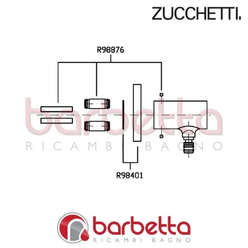 COMPLETO PER FISSAGGIO E COLLEGAMENTO LAVELLO E COLONNE PAN ZUCCHETTI R98876