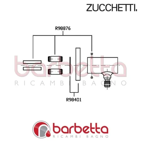 COMPLETO PER FISSAGGIO E COLLEGAMENTO LAVELLO E COLONNE PAN ZUCCHETTI R98876