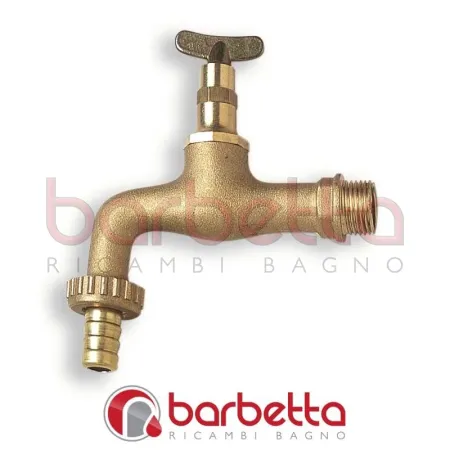 RUBINETTI 1/2" OTTONE LUCIDO CON CHIAVETTA E PORTAGOMMA 656200OL1/2