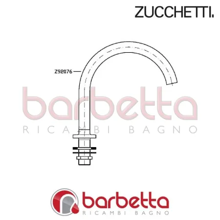 BOCCA COMPLETA DI AERATORE SPIN ZUCCHETTI Z92076