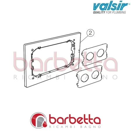 CONTROPLACCA E CENTRATORI MEDIUM SATINATA CRYSTAL VALSIR VS0875334