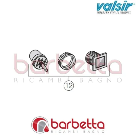 KIT PULSANTE 1/2 SCARICO QUADRO SATINATO CRYSTAL VALSIR VS0875311