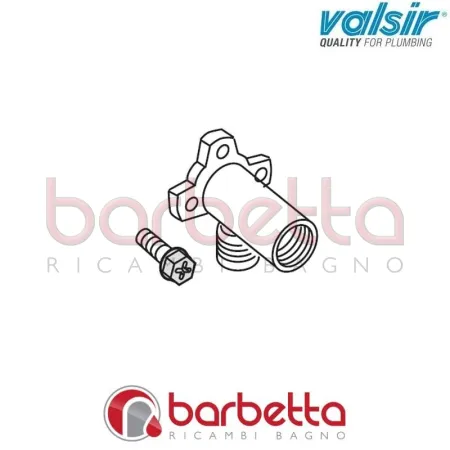 RACCORDO 3/8 F X 3/8 M IN OTTONE COMPLETO DI GUARNIZIONI E VITI VALSIR VS0825028