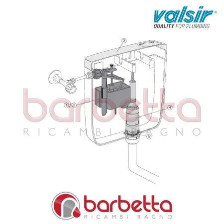 COPERCHIO CON PULSANTE PERK VALSIR VS0846100