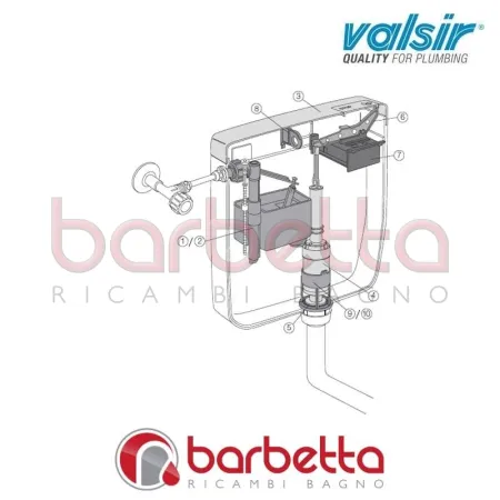 COPERCHIO CON PULSANTE SOLEA VALSIR VS0838801