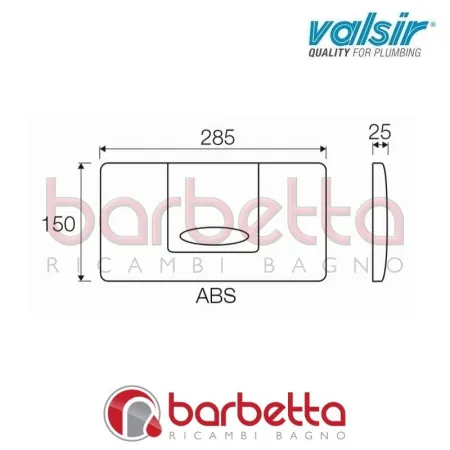 PLACCA PULSANTE EGEA DORATA VALSIR VS0823438