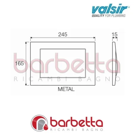 PLACCA MECCANICA SINGOLO SCARICO CROMO SATINATA WINNER-TROPEA VALSIR VS0870337