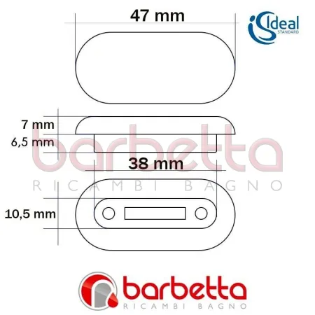 PARACOLPI GOMMINI COPRIWATER IDEAL STANDARD J402000