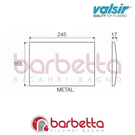 PLACCA ISPEZIONE METAL CROMO SATINATA WINNER-TROPEA VALSIR VS0870937