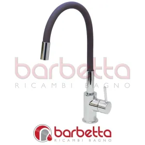 MISCELATORE RUBINETTO LAVELLO CUCINA SNAKE NERO CROMO
