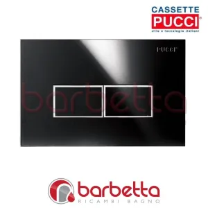 PLACCA PUCCI ECO LINEA PARETE NERO DUE PULSANTI 80130561