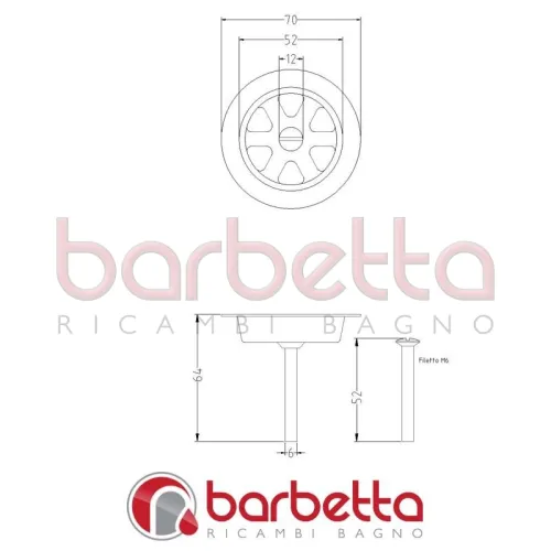 CESTELLO PILETTA GATTINARE DORATE 70x52 CON VITE