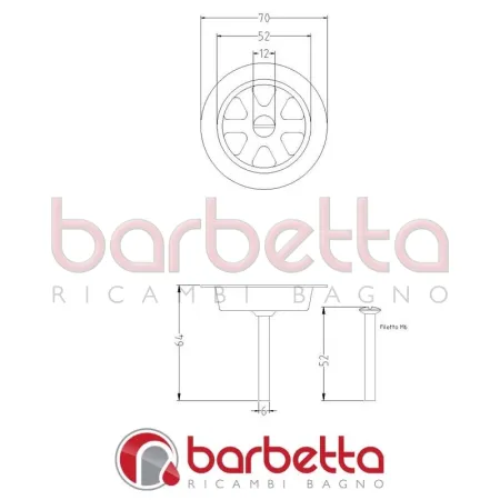 CESTELLO PILETTA GATTINARE DORATE 70x52 CON VITE