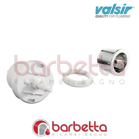 KIT PULSANTE TONDO SCARICO TOTALE CROMO LUCIDO VALSIR VS0875313