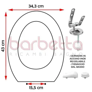 SEDILE COPRIWATER COMPATIBILE DOLOMITE PERLA BIANCO
