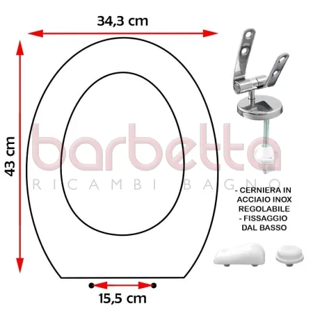SEDILE COPRIWATER COMPATIBILE DOLOMITE PERLA BIANCO